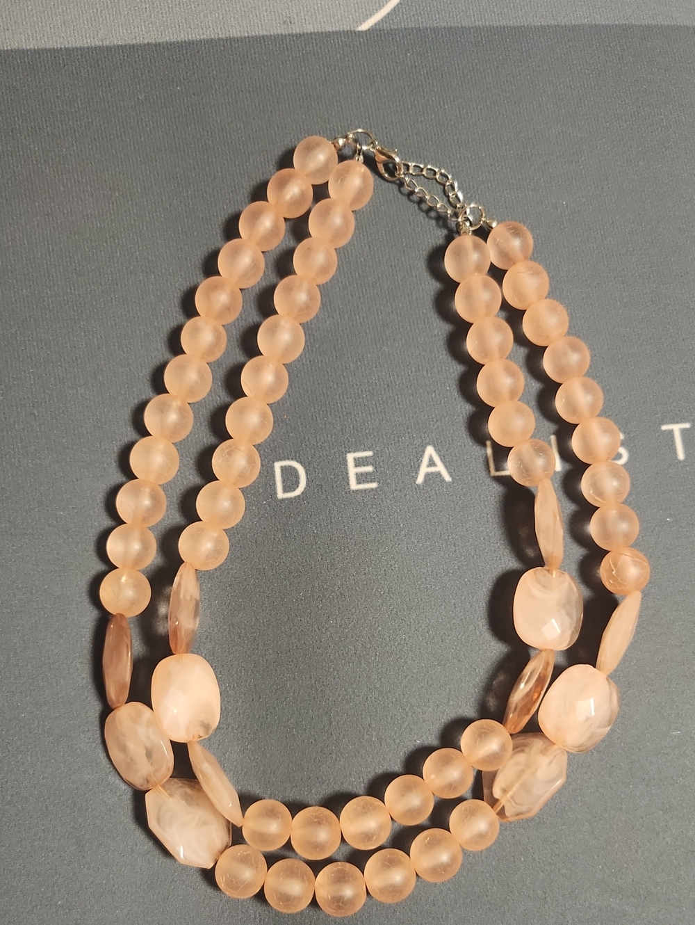 paparazzi Peach Layered Beaded Necklace